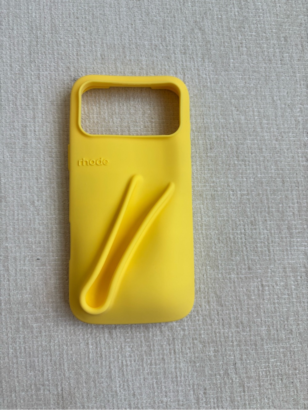 RHODE Yellow Silicone Phone Case with Integrated Clip
